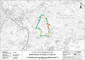 九龍坑山流動電話覆蓋網絡接收狀況