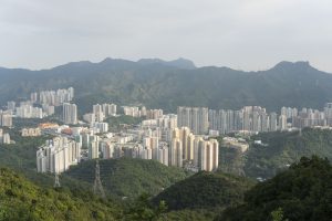 登針山山頂時，天色已開始變暗